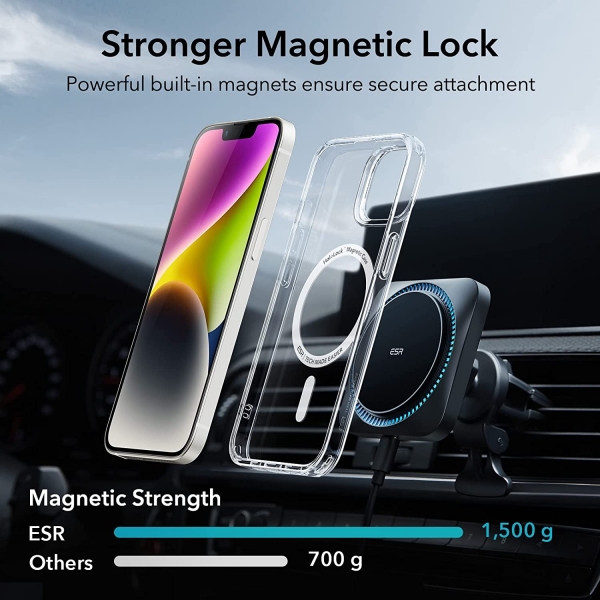 ESR Hybrid Serisi iPhone 14 Plus Manyetik Klf(MIL-STD-810G)-Clear
