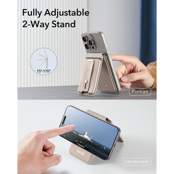 ESR MagSafe Geo iPhone Czdan Stand-Desert Titanium
