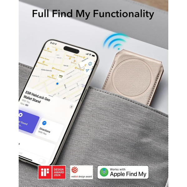 ESR MagSafe Geo iPhone Czdan Stand-Desert Titanium