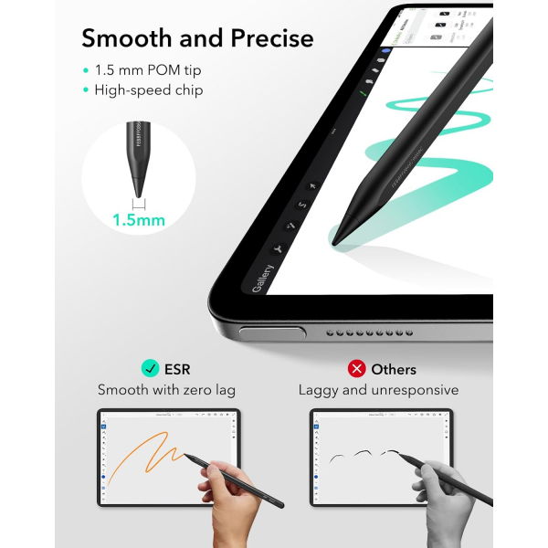 ESR Findmy iPad Uyumlu Stylus Kalem-Black