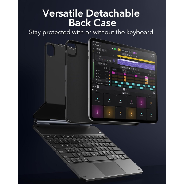 ESR Rebound 360 iPad Pro Klavyeli Klf (13 in)-Black