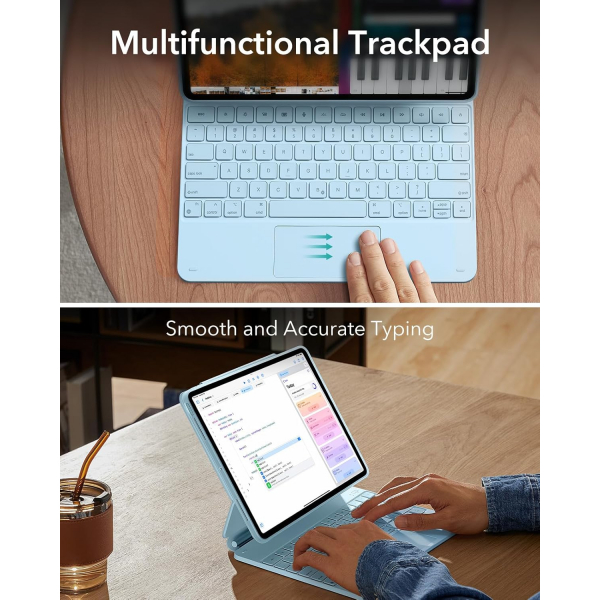 ESR Rebound 360 iPad Pro Klavyeli Klf (13 in)-Blue