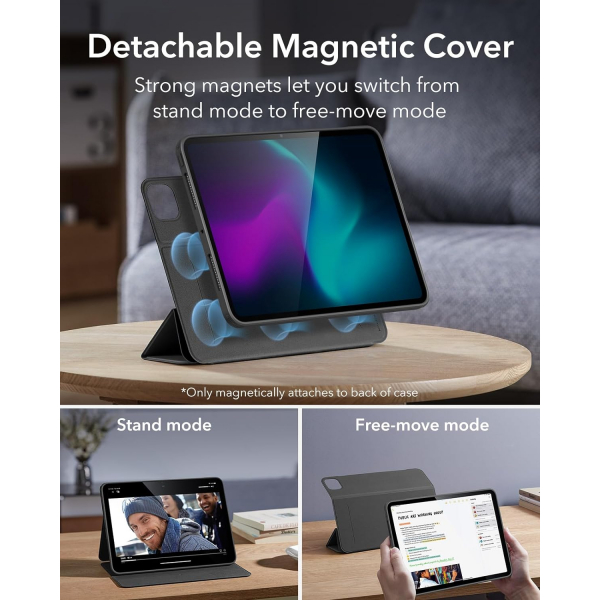 ESR Rebound 360 iPad Pro 5.Nesil Manyetik Klf(11 in)-Black