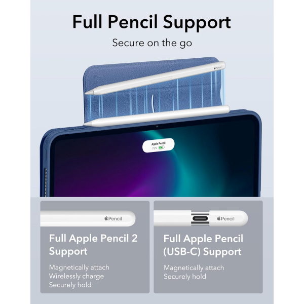 ESR Rebound 360 iPad Pro Manyetik Klf (13 in)-Navy Blue