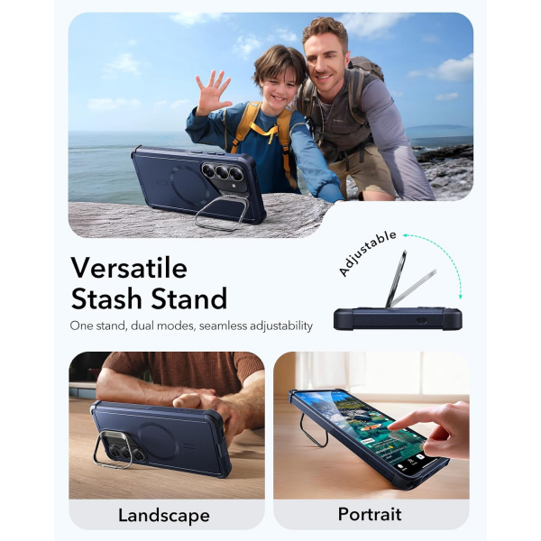 ESR Samsung Galaxy S26 Cyber Tough Magnetic K�l�f-Navy Blue