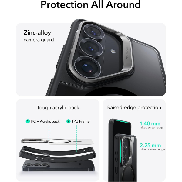 ESR Samsung Galaxy S26 Standl� K�l�f-Black