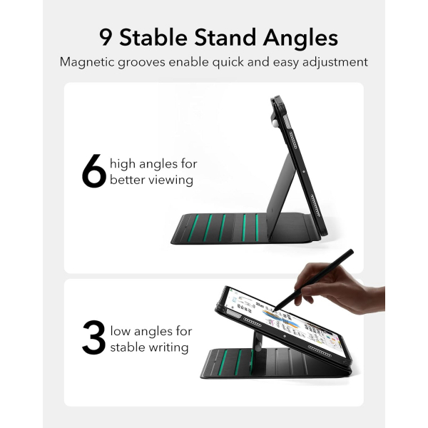ESR Shift iPad Air Standl Klf (11 in)(6.Nesil)-Durable Black