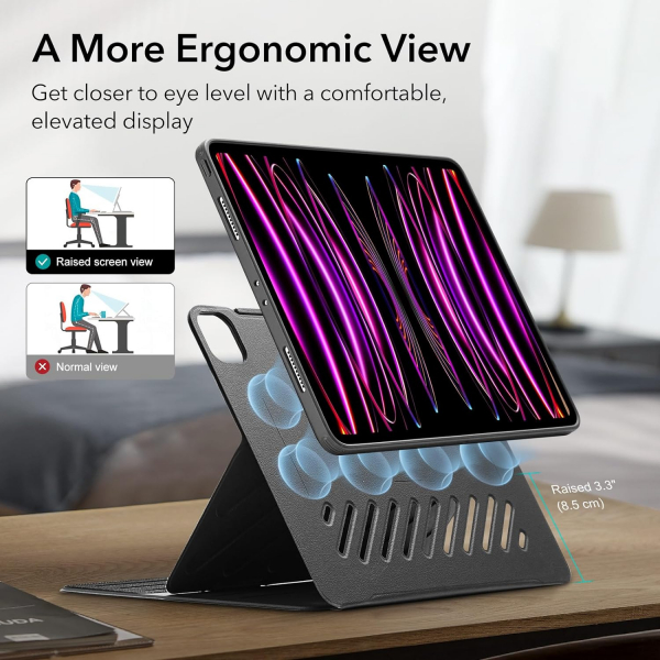 ESR Shift iPad Pro 6/5.Nesil Standl Klf (12.9 in)-Black