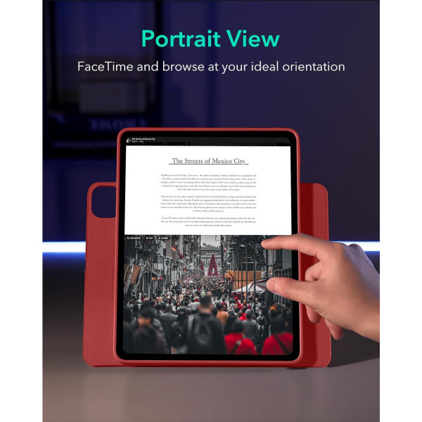 ESR Shift iPad Pro 6/5.Nesil Standl Klf (12.9 in)-Red