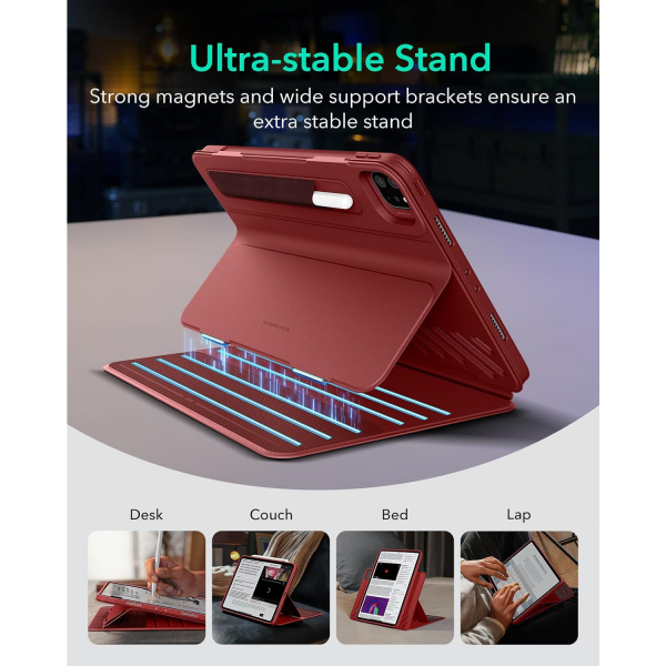 ESR Shift iPad Pro 6/5.Nesil Standl Klf (12.9 in)-Red