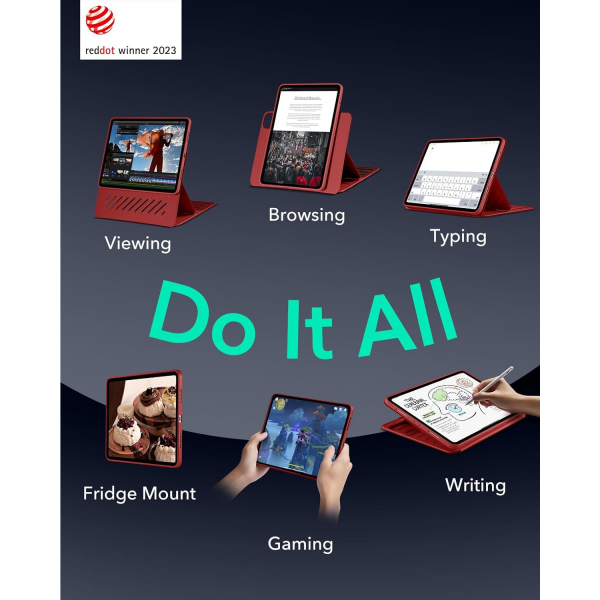 ESR Shift iPad Pro 6/5.Nesil Standl Klf (12.9 in)-Red