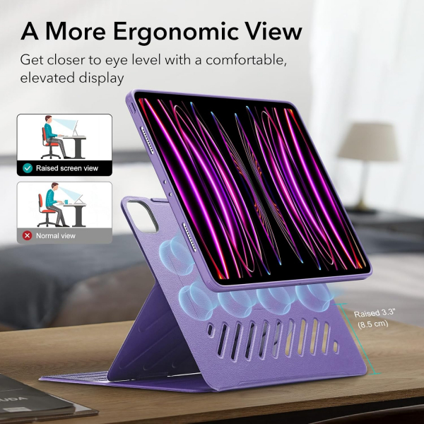 ESR Shift iPad Pro 6/5.Nesil Standl Klf (12.9 in)-Purple