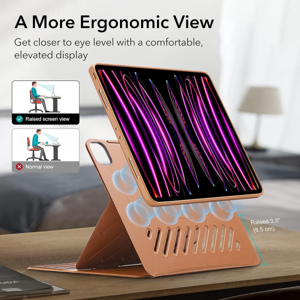 ESR Shift iPad Pro 6/5.Nesil Standl Klf (12.9 in)-Brown