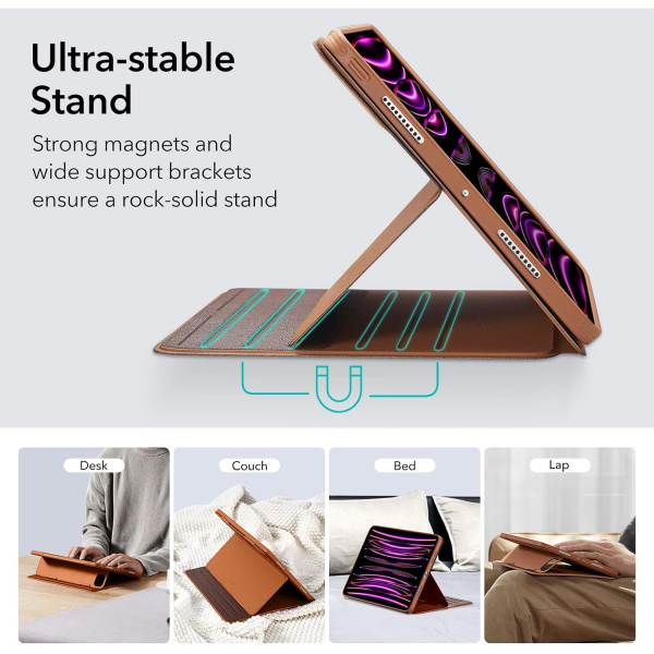 ESR Shift iPad Pro 6/5.Nesil Standl Klf (12.9 in)-Brown
