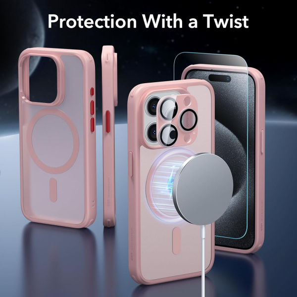 ESR Apple iPhone 15 Pro Klf -Frosted Pink