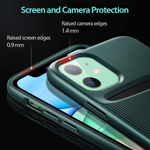 ESR iPhone 11 Wallet Armor Serisi Czdan Klf-Dark Green