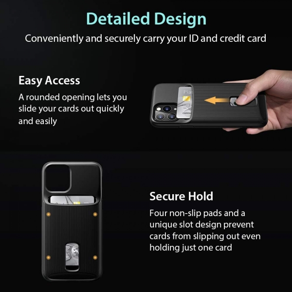 ESR iPhone 11 Pro Wallet Armor Serisi Czdan Klf-Black