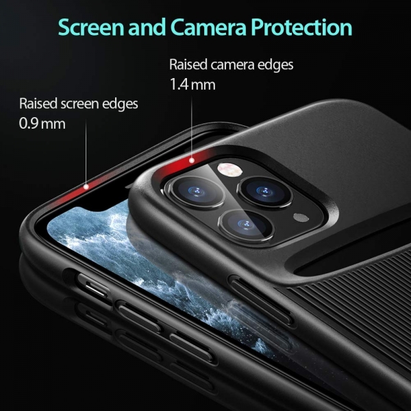 ESR iPhone 11 Pro Max Wallet Armor Serisi C�zdan K�l�f-Black