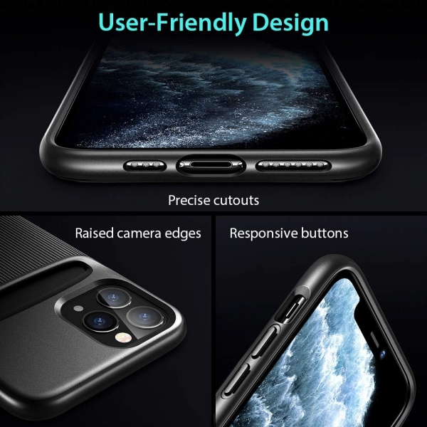 ESR iPhone 11 Pro Max Wallet Armor Serisi C�zdan K�l�f-Black