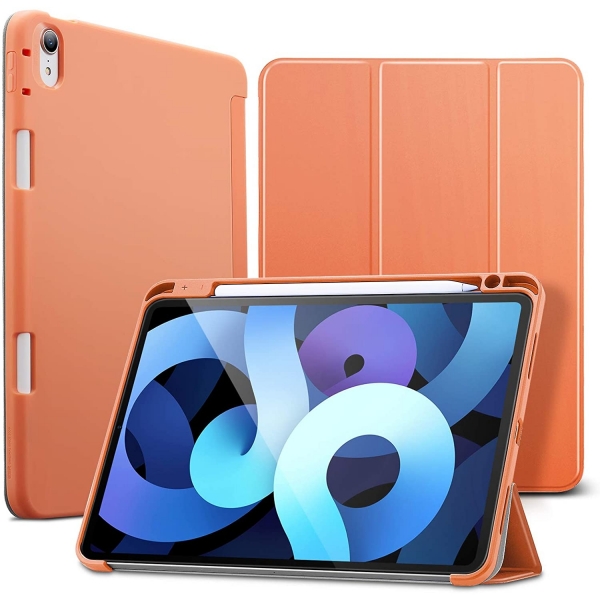 ESR iPad Air 4 Rebound Kalem Blmeli Klf (10.9 in)-Papaya