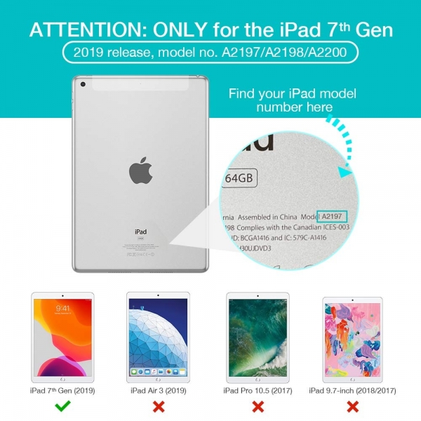 ESR iPad 7. Nesil Illustrator Stand� K�l�f (10.2 in�)-Gray Elk
