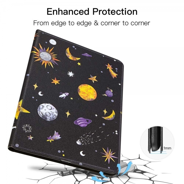 ESR iPad 7. Nesil Illustrator Stand� K�l�f (10.2 in�)-Colorful Cosmos