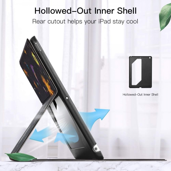 ESR iPad 7. Nesil Illustrator Stand� K�l�f (10.2 in�)-Colorful Cosmos