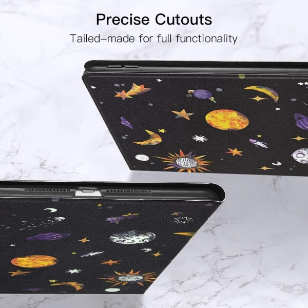 ESR iPad 7. Nesil Illustrator Stand� K�l�f (10.2 in�)-Colorful Cosmos