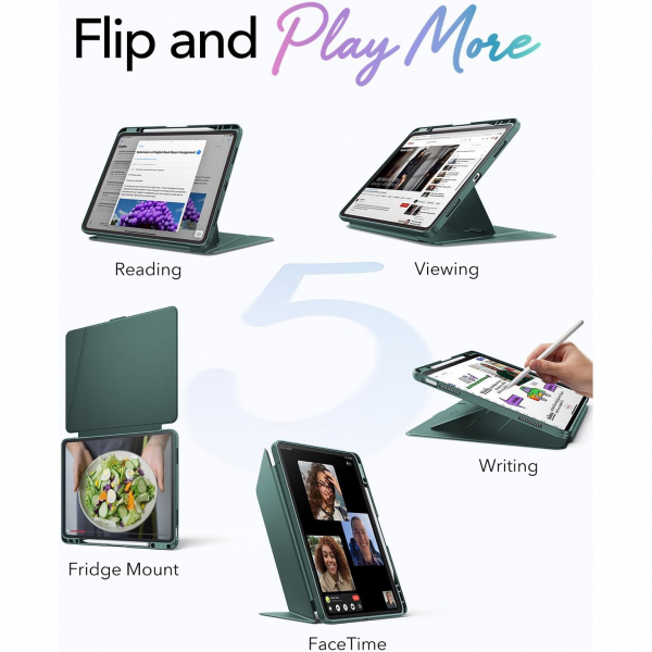 ESR iPad Air M4/M3/M2 Flip K�l�f (2026/2025/2024) 13in�-Green