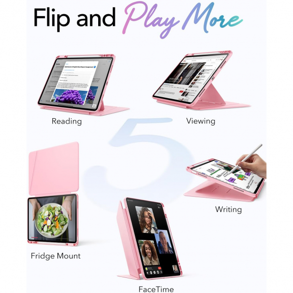ESR iPad Air M4/M3/M2 Flip K�l�f (2026/2025/2024) 13in�-Pink