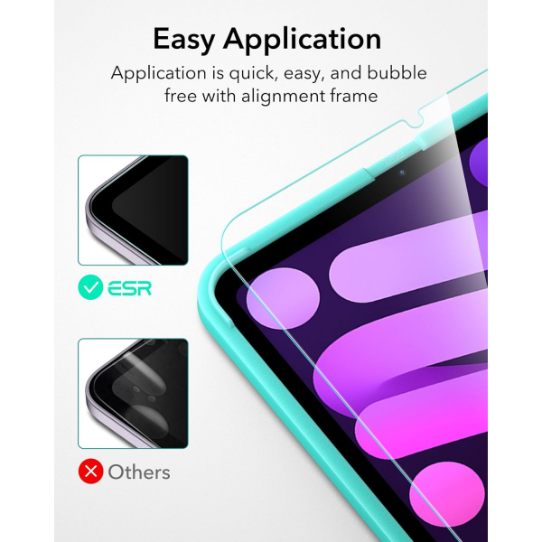 ESR iPad Mini 6 Temperli Cam Ekran Koruyucu (2 Adet)
