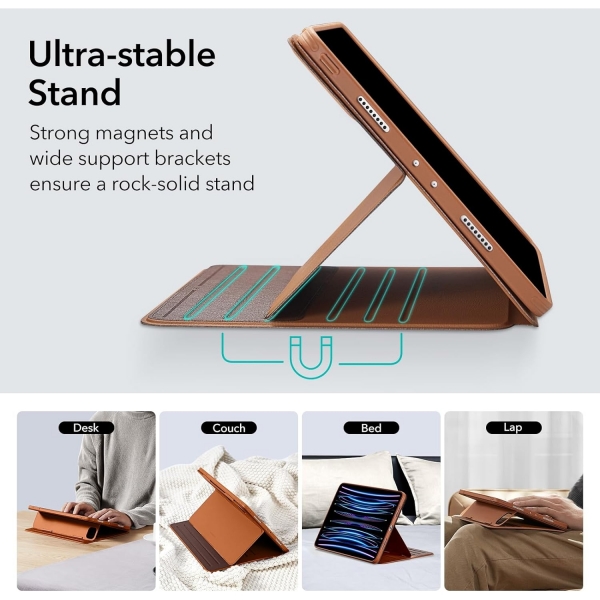 ESR iPad Pro 3/4.Nesil Manyetik Standl Klf(11 in)-Brown