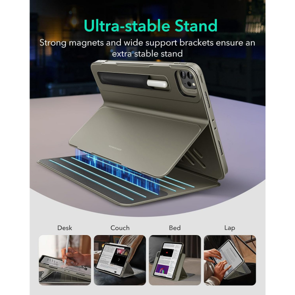ESR iPad Pro 3/4.Nesil Manyetik Standl Klf(11 in)-Titanium