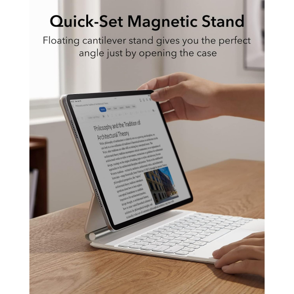 ESR iPad Pro Klavyeli Klf(12.9 in)-White
