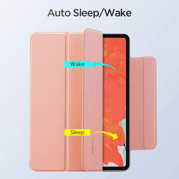 ESR iPad Pro Rebound Manyetik Akll Klf (12.9 in)(4. Nesil)-Rose Gold
