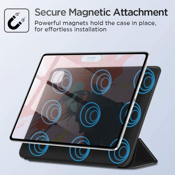 ESR iPad Pro Rebound Manyetik Akll Klf (12.9 in)(4. Nesil)-Black
