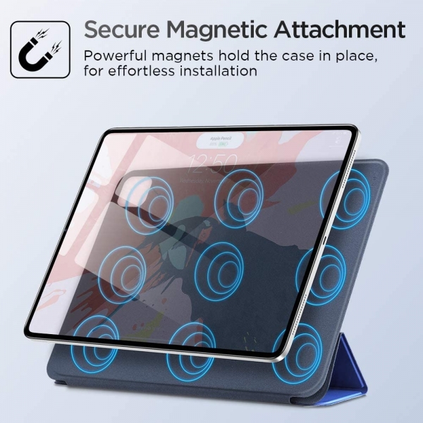 ESR iPad Pro Rebound Manyetik Akll Klf (12.9 in)(4. Nesil)-Blue