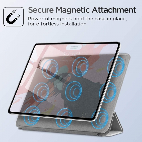 ESR iPad Pro Rebound Manyetik Akll Klf (12.9 in)(4. Nesil)-Gray