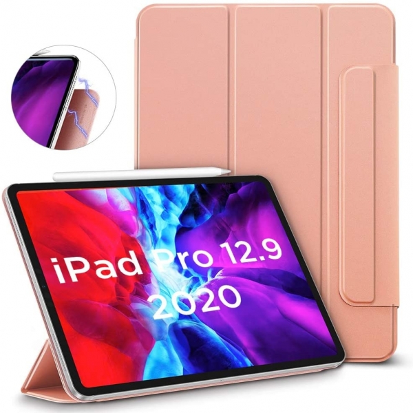 ESR iPad Pro Rebound Manyetik Akll Klf (12.9 in)(4. Nesil)-Rose Gold