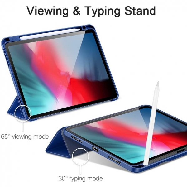 ESR iPad Pro Kalem Blmeli Klf (11 in)(2. Nesil)-Blue