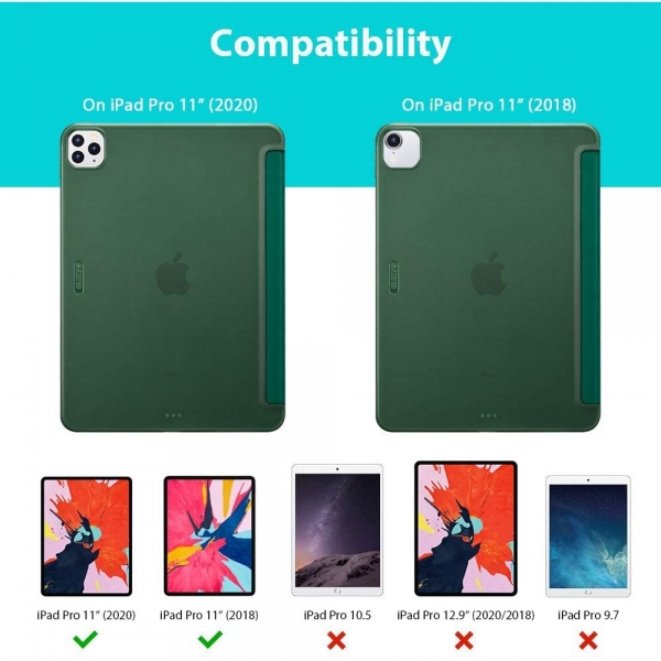 ESR iPad Pro Rebound nce Klf (11 in)(2. Nesil)-Dark Green