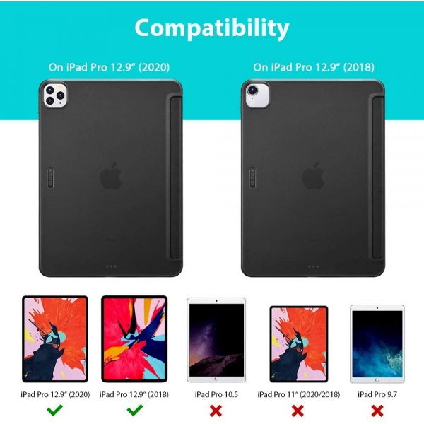 ESR iPad Pro Rebound nce Klf (12.9 in)(4. Nesil)-Black