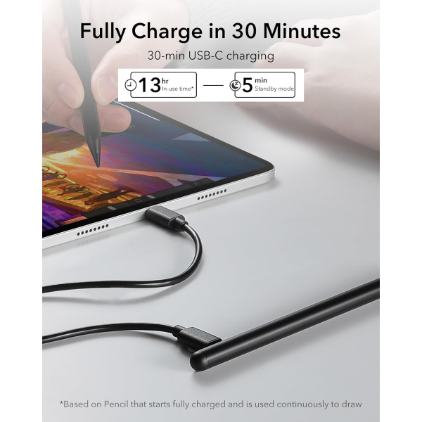 ESR iPad Uyumlu Dijital Stylus Kalem-Black