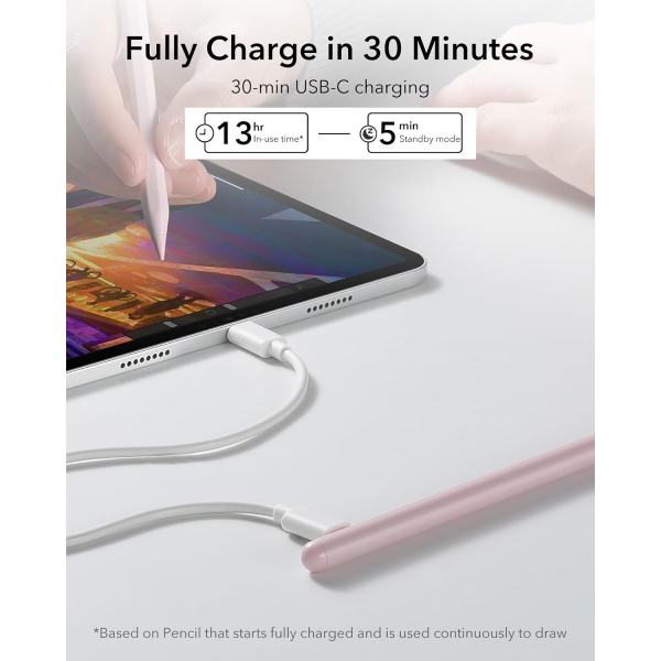 ESR iPad Uyumlu Dijital Stylus Kalem-Pink