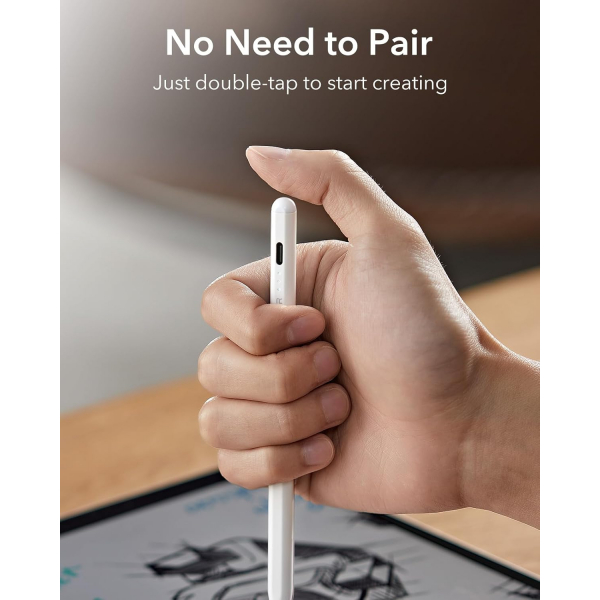 ESR iPad Uyumlu Dijital Stylus Kalem-White