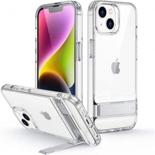 ESR iPhone 14 Plus Metal Kickstand Kılıf-Clear