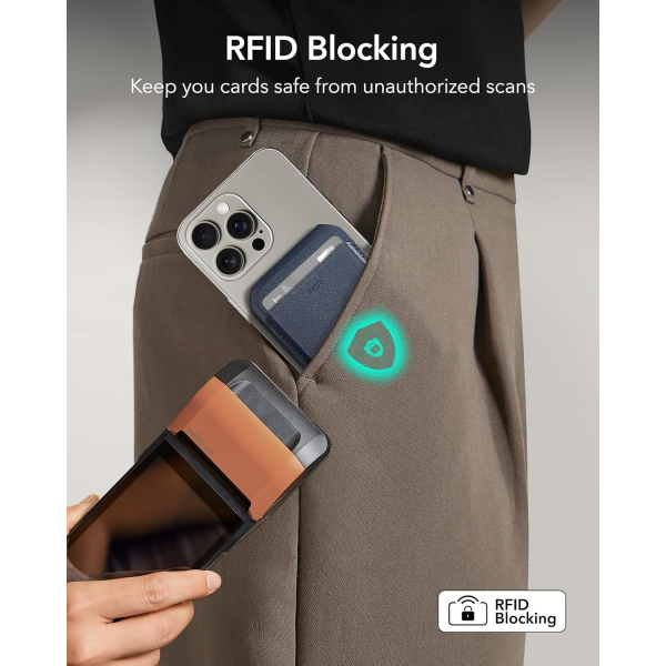 ESR iPhone 17 Manyetik Czdan Stand-Dark Blue