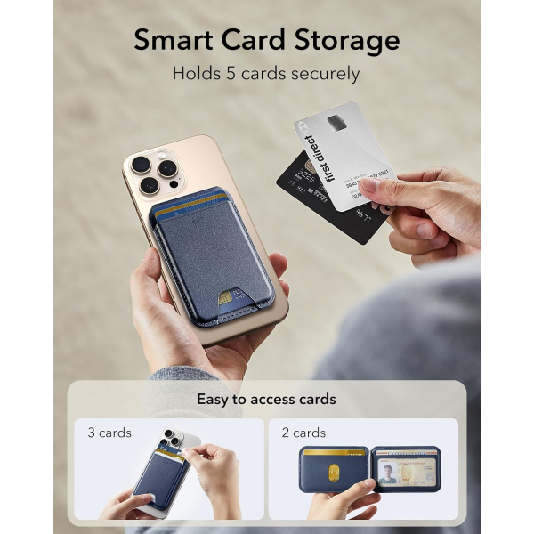 ESR iPhone 17 Manyetik Czdan Stand-Dark Blue