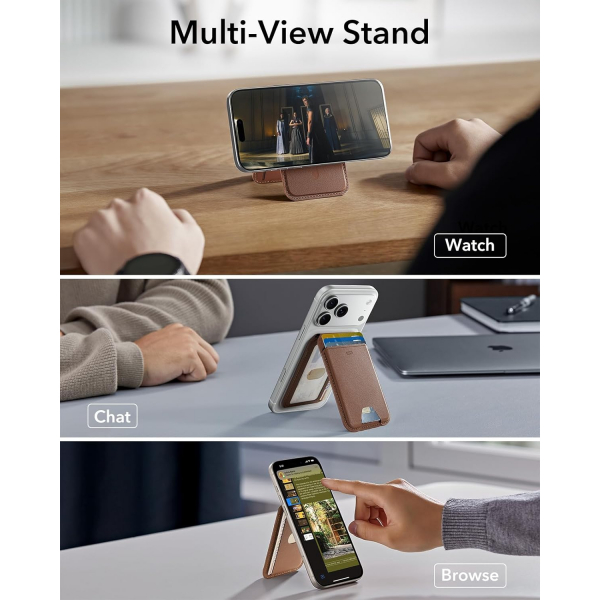 ESR iPhone 17 Manyetik Czdan Stand-Brown