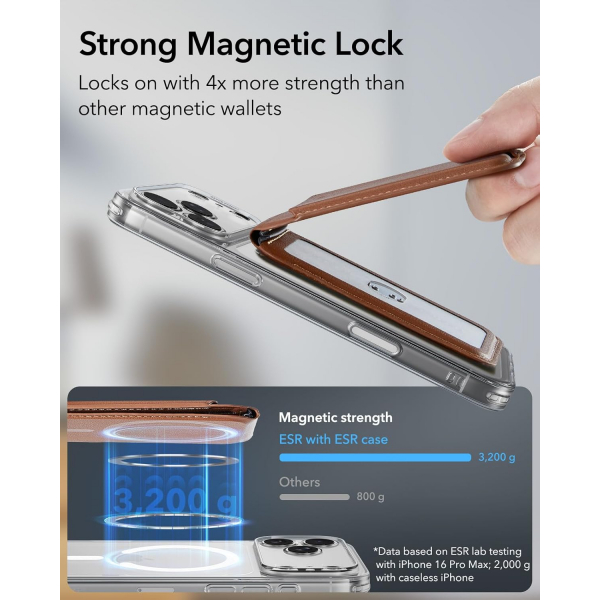 ESR iPhone 17 Manyetik Czdan Stand-Brown